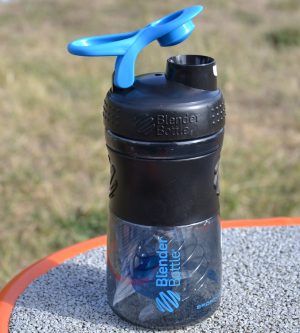 Шейкер спортивний (пляшка) BlenderBottle SportMixer Flip 20oz/590ml Black/Cyan - Зображення 7