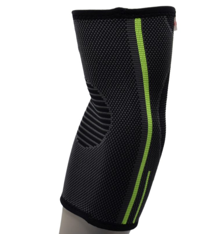 Компресійний налокітник MadMax MFA-283 3D Compressive elbow support Dark grey/Neon green (1шт.) M - Зображення 4