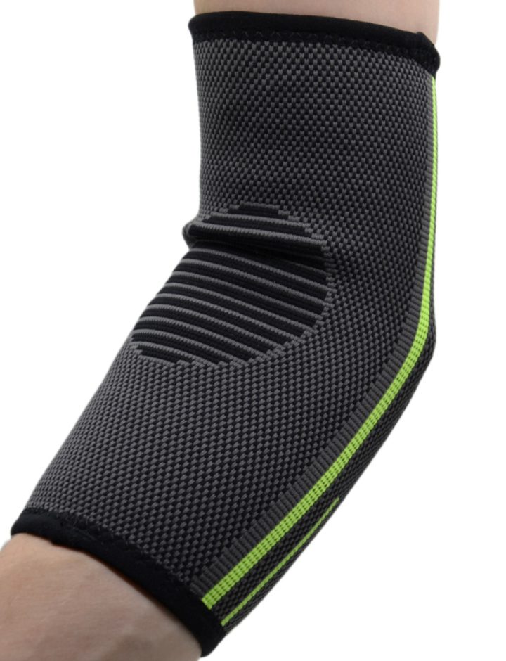 Компресійний налокітник MadMax MFA-283 3D Compressive elbow support Dark grey/Neon green (1шт.) L - Зображення 3