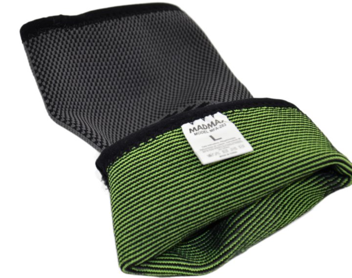 Компресійний налокітник MadMax MFA-283 3D Compressive elbow support Dark grey/Neon green S - Зображення 7