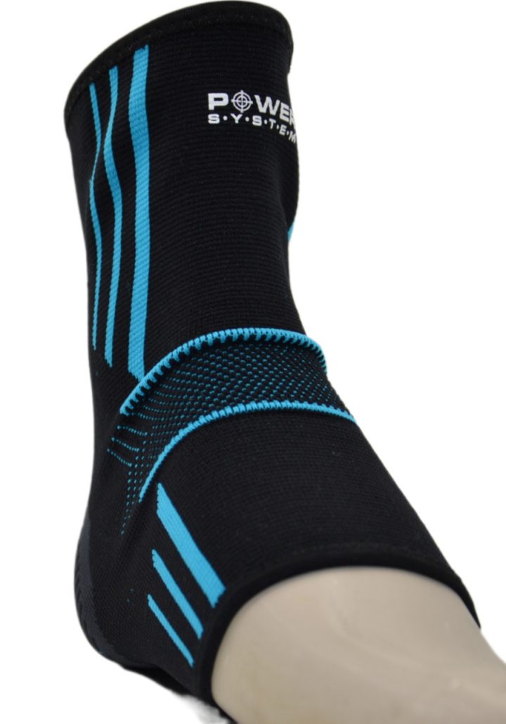 Бандажі на гомілкостоп Power System PS-6022 Ankle Support Evo Black/Blue L (пара) - Зображення 6