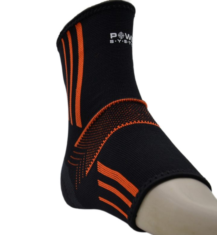 Бандажі на гомілкостоп Power System PS-6022 Ankle Support Evo Black/Orange L (пара) - Зображення 4