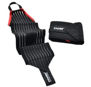 Кистьові бинти Power System PS-6000 Elastic Wrist Support Black/Red (пара) - Зображення 8