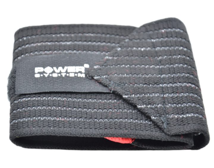 Кистьові бинти Power System PS-6000 Elastic Wrist Support Black/Red (пара) - Зображення 5
