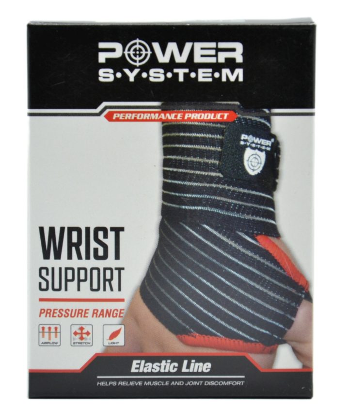 Кистьові бинти Power System PS-6000 Elastic Wrist Support Black/Red (пара) - Зображення 10