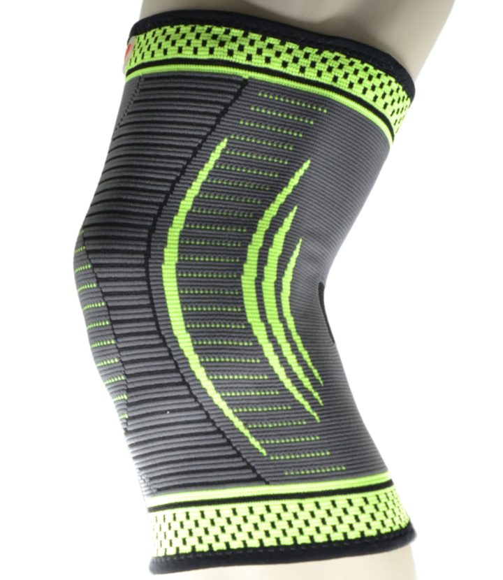Компресійний наколінник MadMax MFA-284 3D Compressive knee support Dark grey/Neon green (1шт.) L - Зображення 5