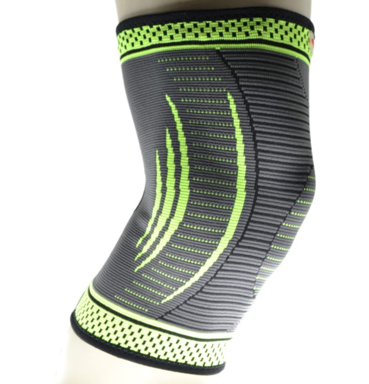 Компресійний наколінник MadMax MFA-284 3D Compressive knee support Dark grey/Neon green (1шт.) L - Зображення 4