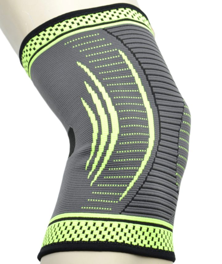 Компресійний наколінник MadMax MFA-284 3D Compressive knee support Dark grey/Neon green M - Зображення 6