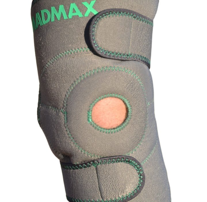 Наколінник MadMax MFA-295 Zahoprene Universal Knee Support Dark Grey/Green (1шт.) - Зображення 3