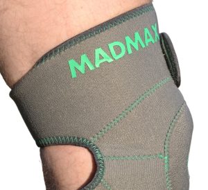 Наколінник MadMax MFA-295 Zahoprene Universal Knee Support Dark Grey/Green (1шт.) - Зображення 4
