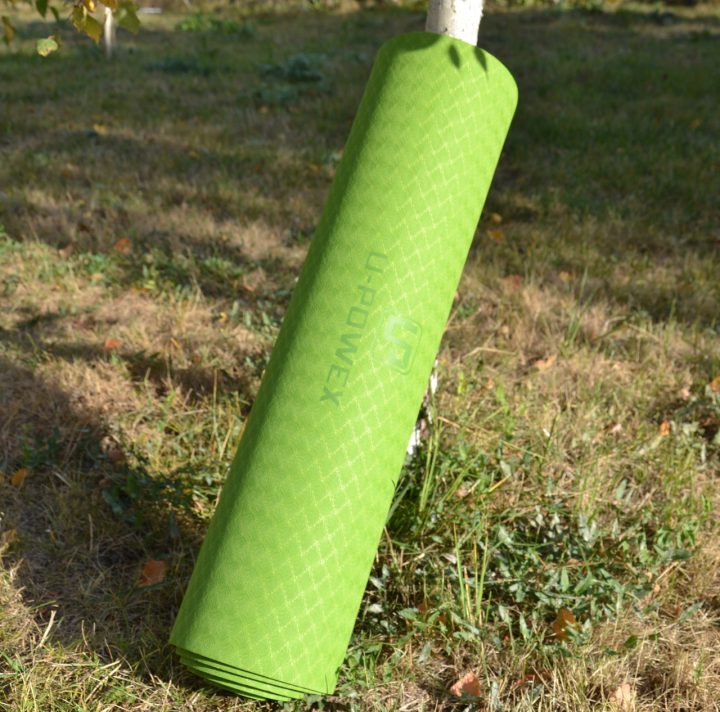 Килимок для йоги та фітнесу U-POWEX TPE Yoga mat Green/Black (183х61х0.6) - Зображення 8