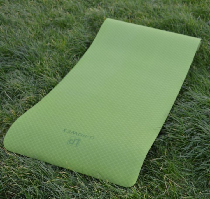Килимок для йоги та фітнесу U-POWEX TPE Yoga mat Green/Black (183х61х0.6) - Зображення 6