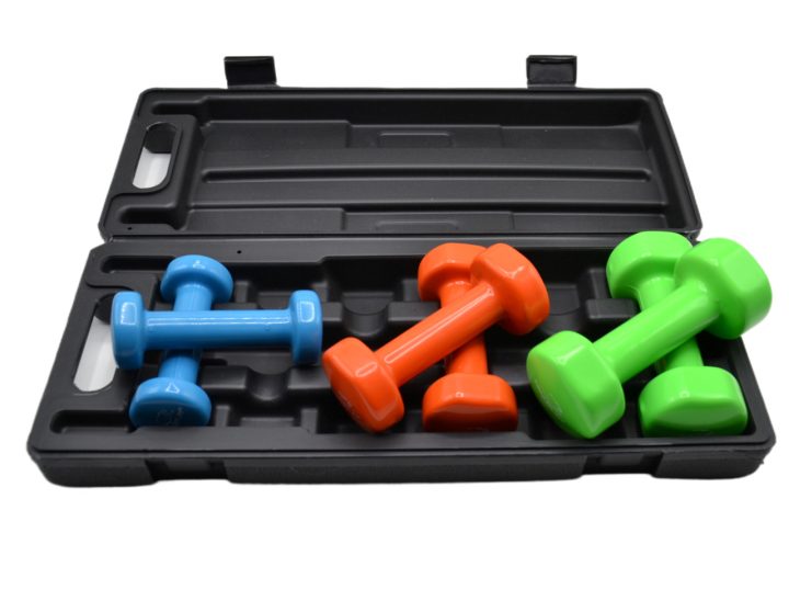 Набір гантелей в кейсі 6 кг. PowerPlay 4103 Fitness Dumbells (2шт.*0,5кг. 2шт.*1кг. 2шт.*1,5кг.) - Зображення 3