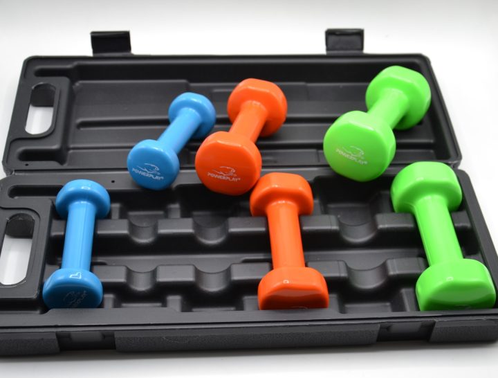 Набір гантелей в кейсі 6 кг. PowerPlay 4103 Fitness Dumbells (2шт.*0,5кг. 2шт.*1кг. 2шт.*1,5кг.) - Зображення 4
