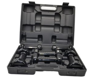 Набір гантелей в кейсі 9 кг. PowerPlay 4121 Fitness Dumbells (2шт.*1кг. 2шт.*1,5кг. 2шт.*2кг.) - Зображення 4