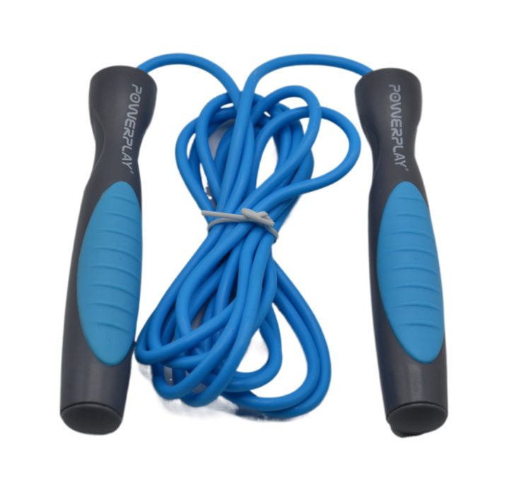 Скакалка PowerPlay 4204 Classic Jump Rope Блакитна (2,7m.) - Зображення 5
