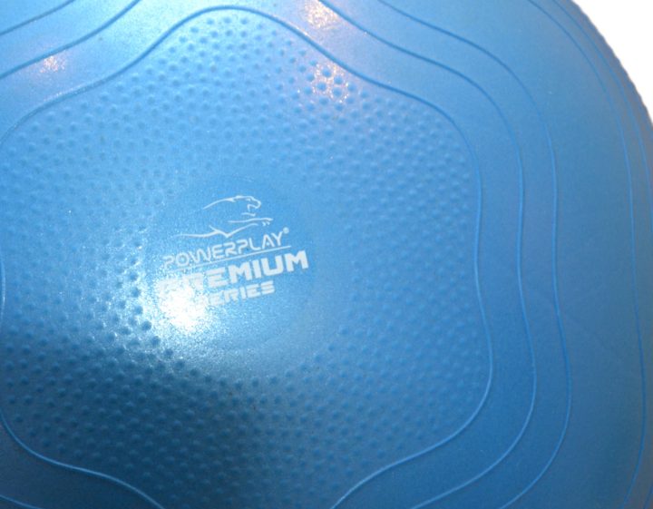 М'яч для фітнесу (фітбол) укріплений PowerPlay 4000 Ø65 cm Premium Gymball Anti-Burst Синій + помпа - Зображення 7