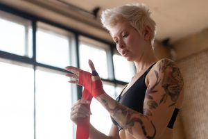 Бинти для боксу PowerPlay 3047 Червоні Lycra (спандекс) (3м) - Зображення 10