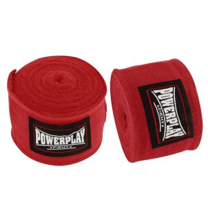 Бинти для боксу PowerPlay 3047 Червоні Lycra (спандекс) (3м) - Зображення 5