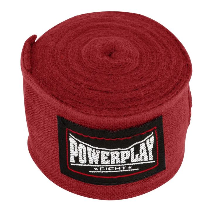 Бинти для боксу PowerPlay 3047 Червоні Lycra (спандекс) (4,5м) - Зображення 3