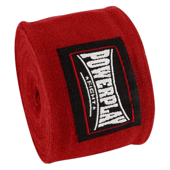 Бинти для боксу PowerPlay 3047 Червоні Lycra (спандекс) (4,5м) - Зображення 4