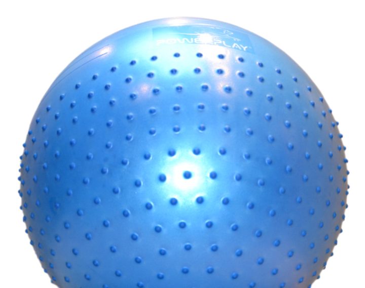 М'яч для фітнесу (фітбол) напівмасажний PowerPlay 4003 Ø65 cm Gymball Синій + помпа - Зображення 8