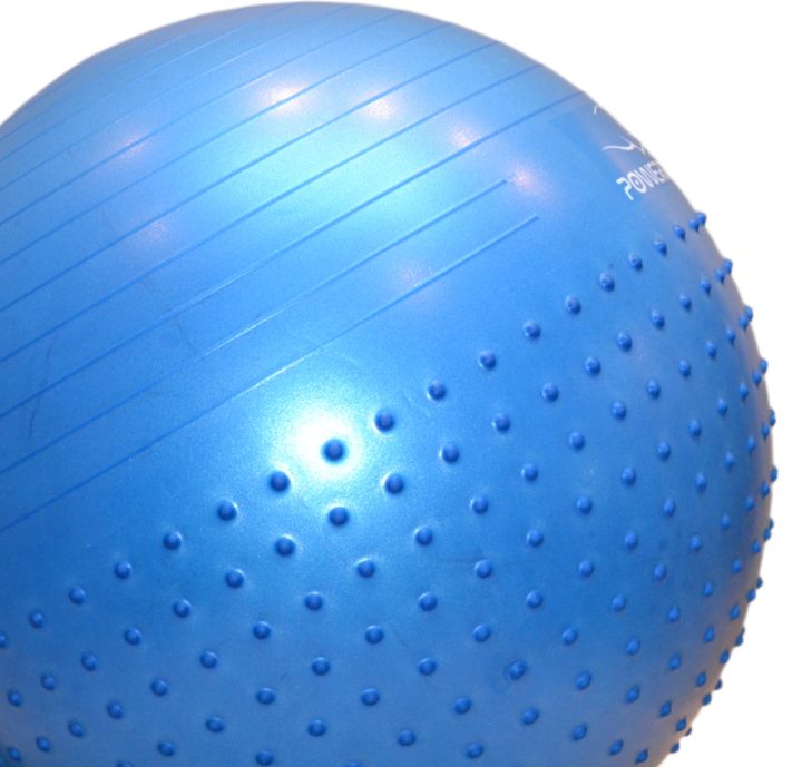 М'яч для фітнесу (фітбол) напівмасажний PowerPlay 4003 Ø65 cm Gymball Синій + помпа - Зображення 7