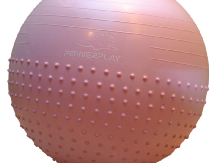 М'яч для фітнесу (фітбол) напівмасажний PowerPlay 4003 Ø65 cm Gymball Ліловий + помпа - Зображення 9