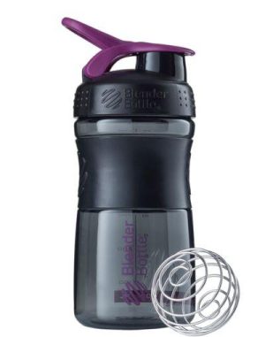 Шейкер спортивний (пляшка) BlenderBottle SportMixer Flip 20oz/590ml Black/Plum - Зображення 1