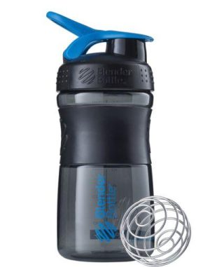 Шейкер спортивний (пляшка) BlenderBottle SportMixer Flip 20oz/590ml Black/Cyan - Зображення 1