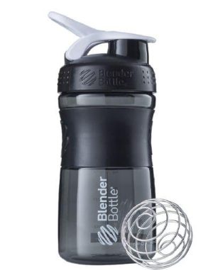 Шейкер спортивний (пляшка) BlenderBottle SportMixer Flip 20oz/590ml Black/White - Зображення 1
