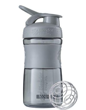 Шейкер спортивний (пляшка) BlenderBottle SportMixer Flip 20oz/590ml Grey - Зображення 1