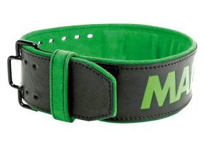 Пояс для важкої атлетики MadMax MFB-302 Quick Release Belt  шкіряний Black/Green XXL - Зображення 1