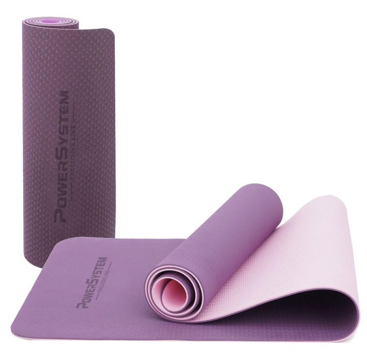 Килимок для йоги та фітнесу Power System PS-4060 TPE Yoga Mat Premium Purple (183х61х0.6) - Зображення 10