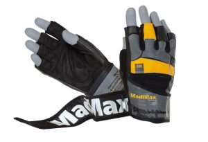Рукавички для фітнесу MadMax MFG-880 Signature Black/Grey/Yellow L - Зображення 1