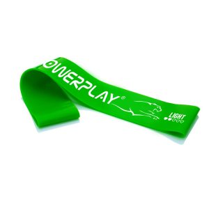 Резинка для фітнесу (стрічка-еспандер) PowerPlay 4113 Mini Power Band 0.6мм. Зелена (опір 1-5 кг) - Зображення 1