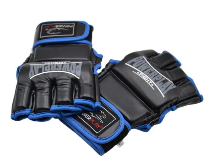 Рукавиці для MMA PowerPlay 3058 Чорно-Сині S - Зображення 8