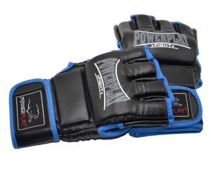Рукавиці для MMA PowerPlay 3058 Чорно-Сині M - Зображення 7