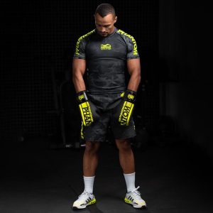 Боксерські рукавиці Phantom APEX Elastic Neon Black/Yellow 16 унцій  (Бинти 4м. в подарунок) - Зображення 4