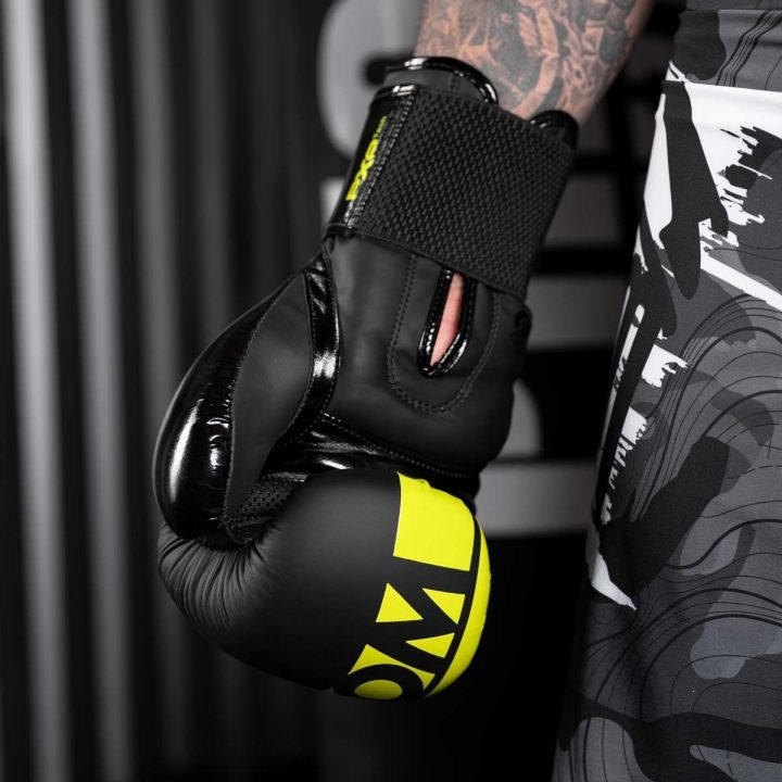 Боксерські рукавиці Phantom APEX Elastic Neon Black/Yellow 16 унцій (Бинти 4м. в подарунок) - Зображення 8