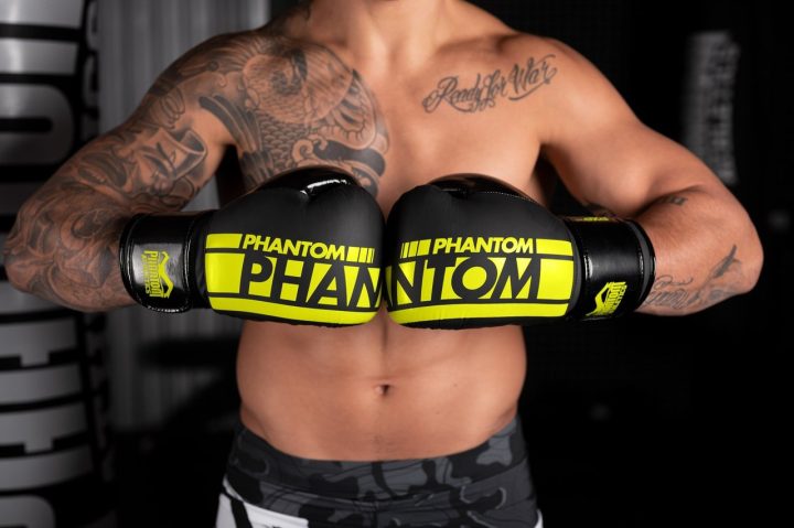 Боксерські рукавиці Phantom APEX Elastic Neon Black/Yellow 16 унцій (Бинти 4м. в подарунок) - Зображення 7