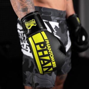 Боксерські рукавиці Phantom APEX Elastic Neon Black/Yellow 16 унцій  (Бинти 4м. в подарунок) - Зображення 10