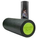 Масажний ролик (роллер) гладкий PowerPlay 4021 Fitness Roller Чорно-зелений (30x15см.) - Зображення 2