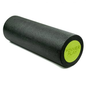 Масажний ролик (роллер) гладкий PowerPlay 4021 Fitness Roller Чорно-зелений (30x15см.) - Зображення 4