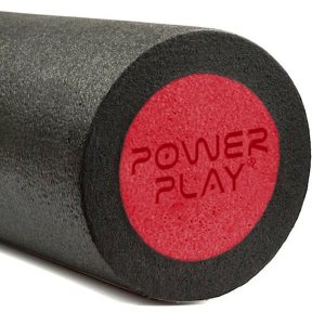Масажний ролик (роллер) гладкий PowerPlay 4021 Fitness Roller Чорно-червоний (30x15см.) - Зображення 8