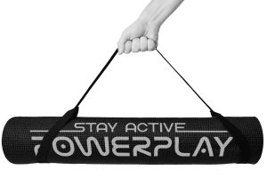 Килимок для йоги та фітнесу PowerPlay 4010 PVC Yoga Mat Чорний (173x61x0.6) - Зображення 3
