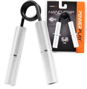 Еспандер-ножиці алюмінієвий PowerPlay 4322 (68 кг) Hand Grip Срібний - Зображення 1