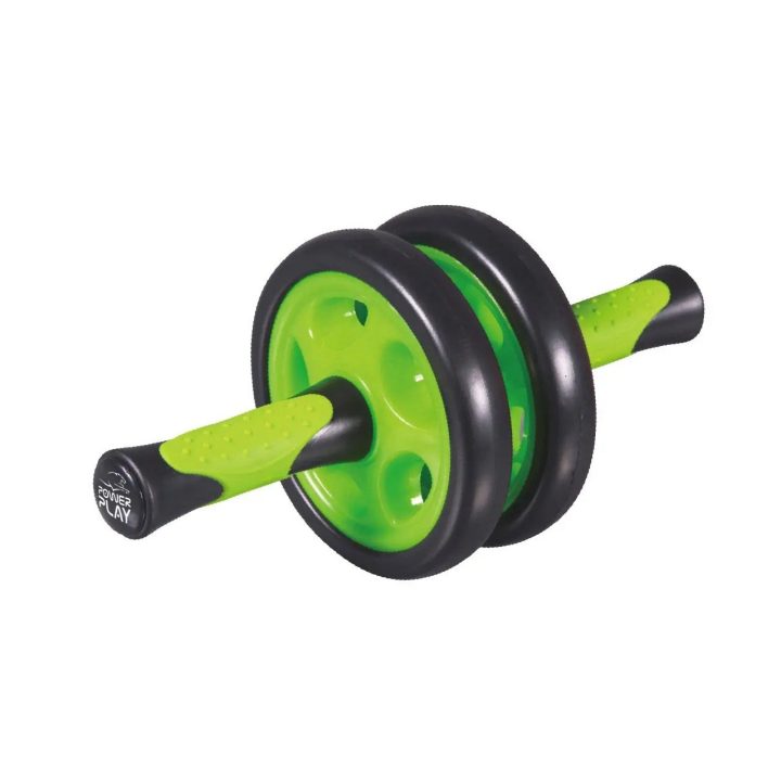 Колесо для преса подвійне PowerPlay 4327 Dual-Core Ab Wheel Чорно-зелене - Зображення 3