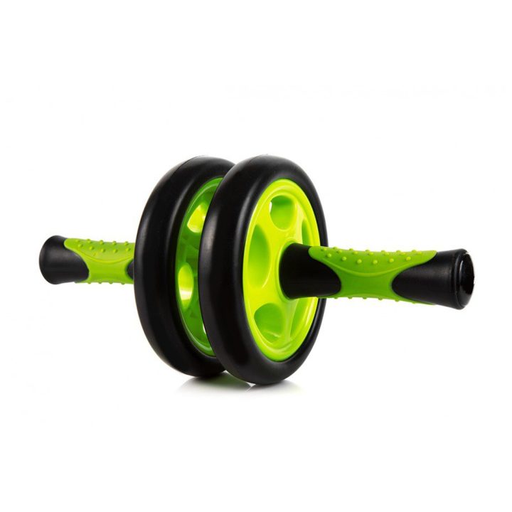 Колесо для преса подвійне PowerPlay 4327 Dual-Core Ab Wheel Чорно-зелене - Зображення 4