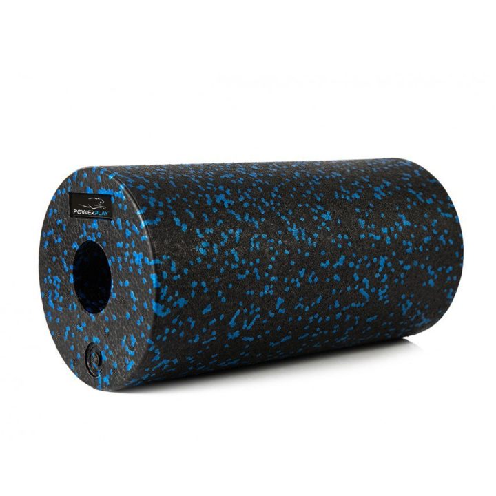 Набір для йоги PowerPlay PP_4008 EPP Foam Roller Set роллер + 2 масажні м'ячі Чорно-синій - Зображення 3
